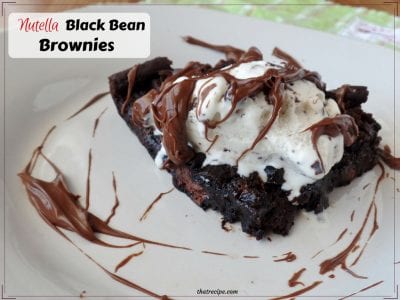 Gluten Free Nutella Swirled Black Bean Brownies - brownies made with black beans instead of flour for a high protein and fiber gluten free treat.