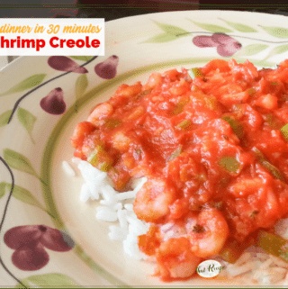 shrimp creole over white rice
