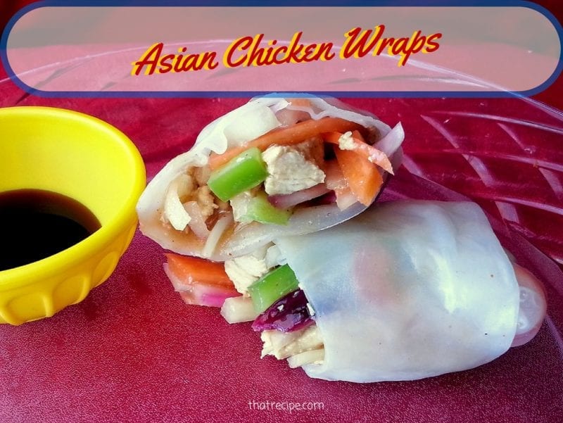 Asian Chicken Wrap made with Gourmet Warehouse Sesame Ginger Marinade