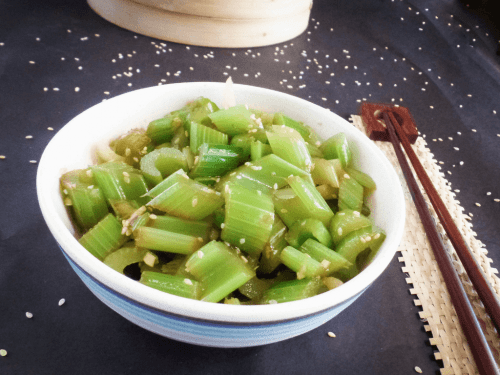 celery salad in a bowl