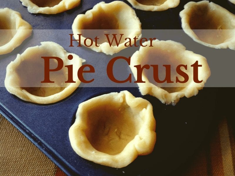 A simple pie crust made tender by whipping shortening with hot water. From Cooking from Quilt Country by Marcia Adams.