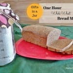 Gifts in a Jar: One Hour Whole Wheat Bread Mix. Whole wheat bread mix in a jar for gift giving. Bread is ready in one hour from start to finish.
