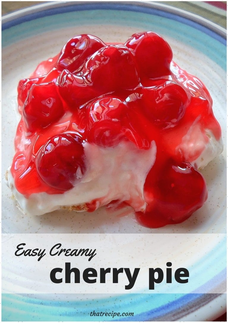 Easy Creamy Cherry Pie with Pecan Crust