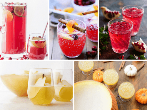 Family friendly fall punch recipes - alcohol free punch recipes with fall flavors like apple, cranberry, pomegranate and pumpkin spice. #fall #punchrecipes #alcoholfree