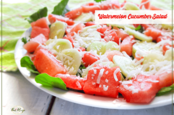 Enjoy a Refreshing Healthy Tropical Watermelon Cucumber Salad