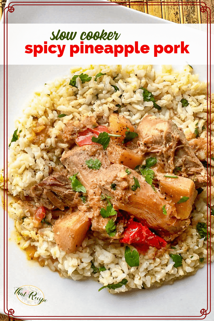 This Spicy Pineapple Pork Roast is a feast your family will love. A spicy sweet combination of ingredients cooked in the slow cooker. #slowcookerrecipe #porkroastrecipe #easyrecipe