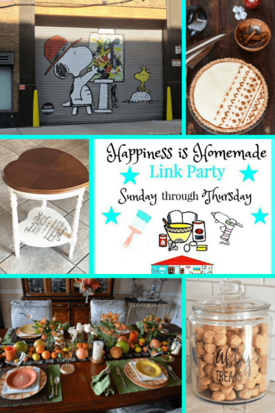 collage of features for Happiness is Homemade