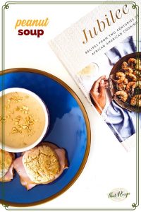 Jubilee cookbook with peanut soup and sweet potato biscuits with ham