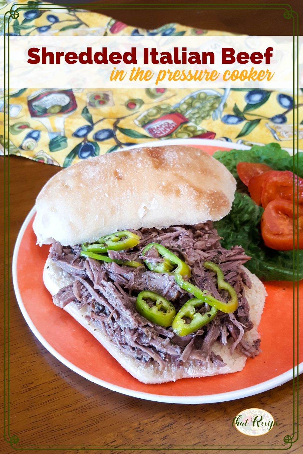 Easy Italian Shredded Beef in the Pressure Cooker