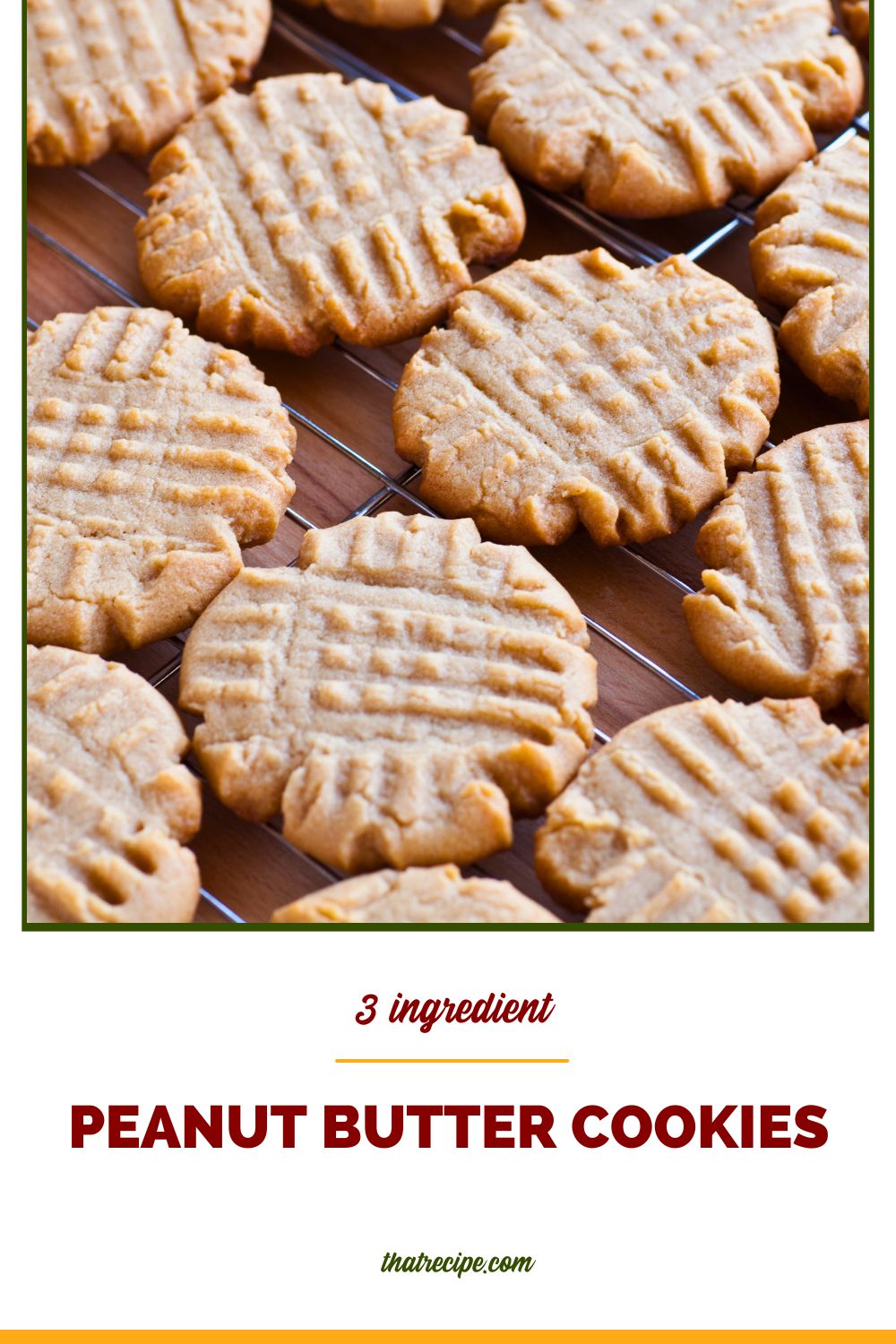 peanut butter cookies on a cooling rack