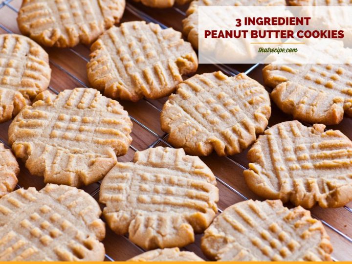 peanut butter cookies on a cooling rack