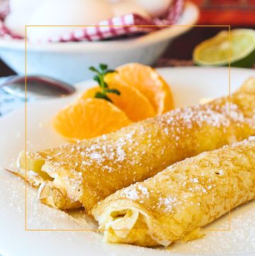 cream cheese filled Norwegian Pancakes