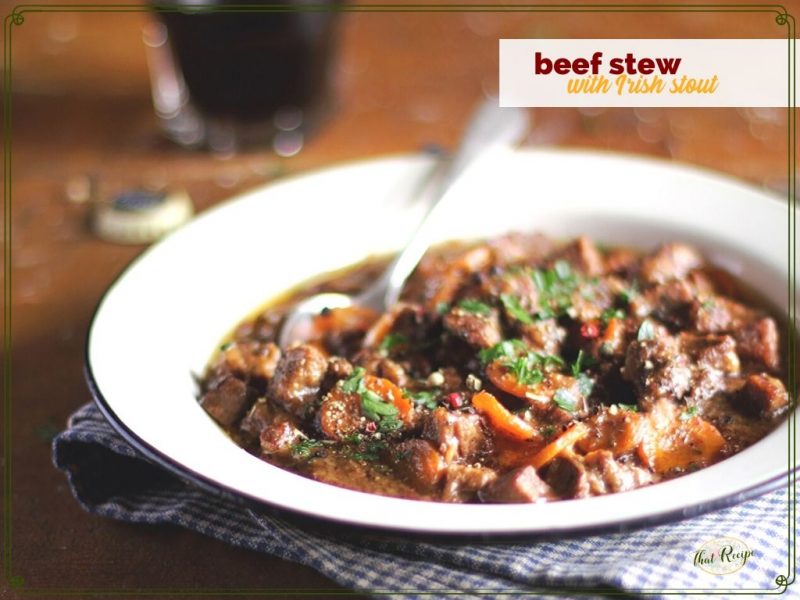 beef stew in a bowl on a table