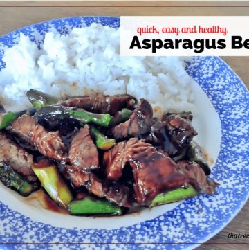 asparagus beef stir fry and rice