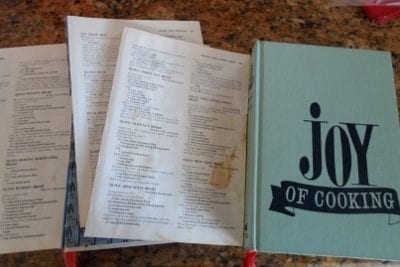 top down view of two copies of Joy of Cooking Cookbook