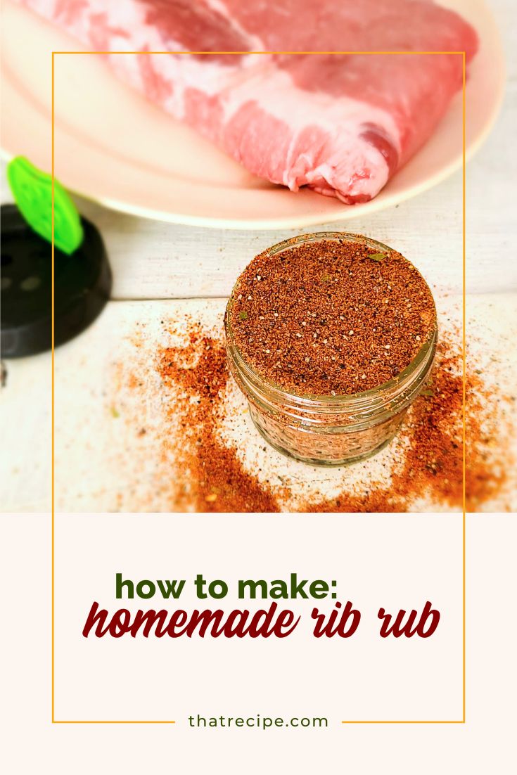 homemade rib rub in a jar