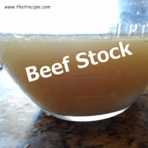 Beef Stock made in just over an hour in a pressure cooker