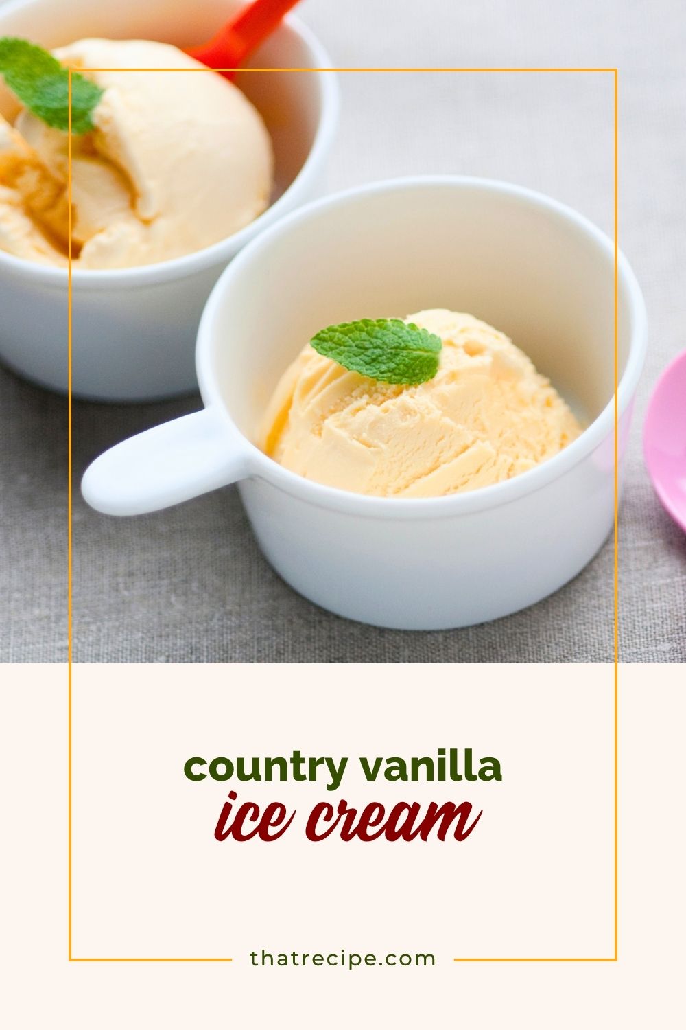 scoop of country vanilla ice cream