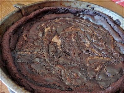 Nutella Swirled Black Bean Brownies - gluten free brownies made with black beans instead of flour swirled with chocolate hazelnut spread.