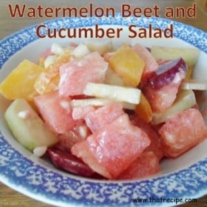 Watermelon Beet Cucumber Salad - thatrecipe.com