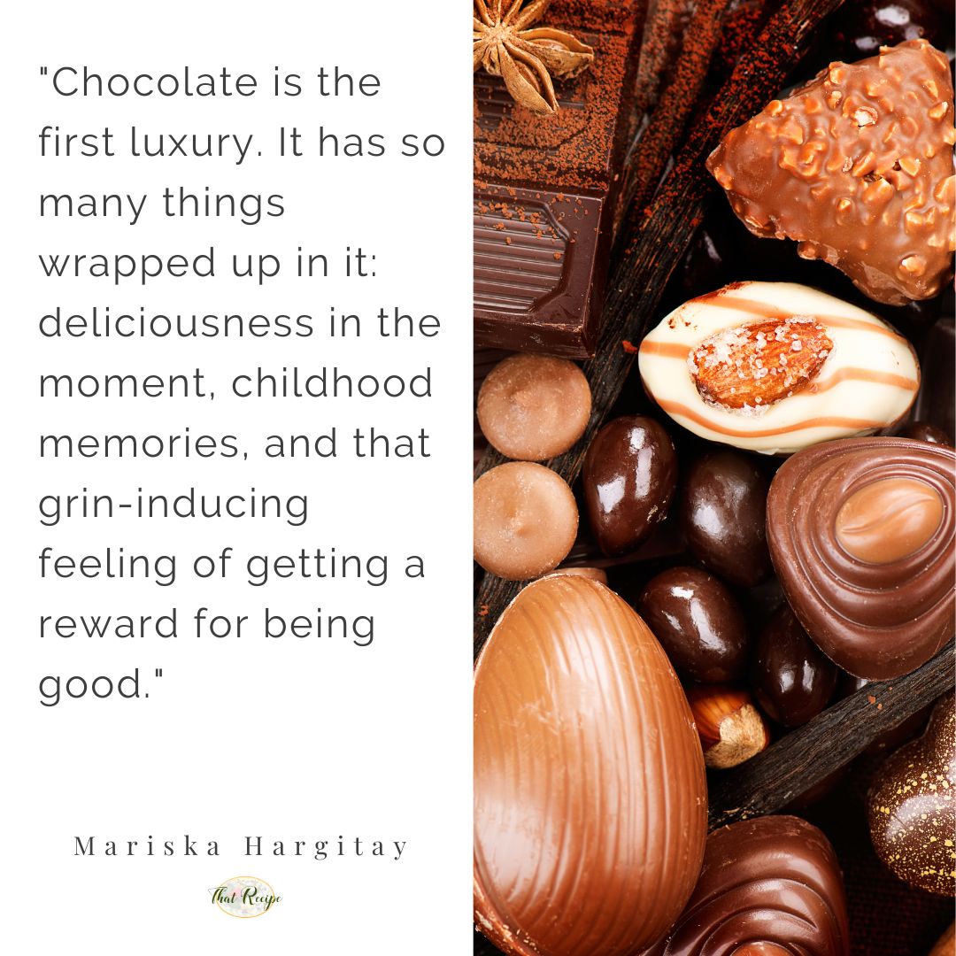 chocolate quote by Mariska Hargitay