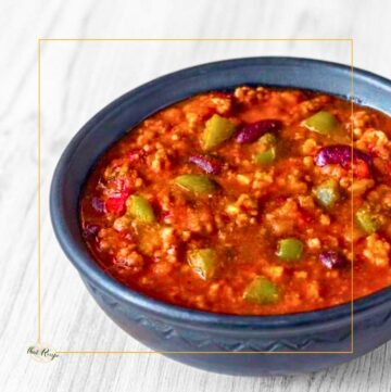 bowl of homemade chili