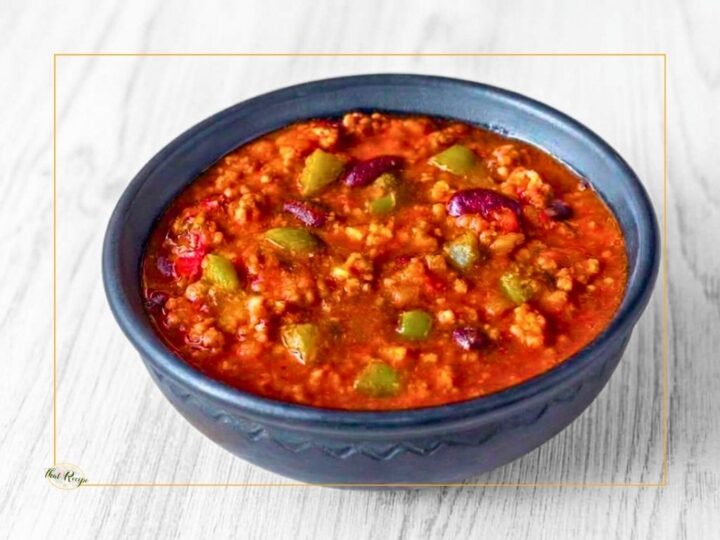 bowl of homemade chili