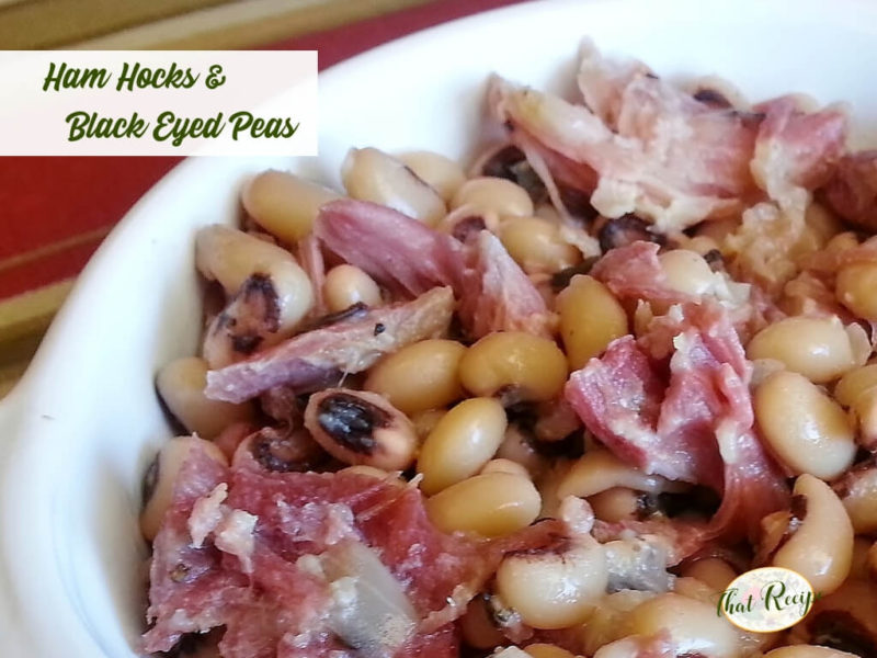ham hocks and black eyed peas in a bowl