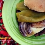 Meatless New Mexican Chile Burger on a plate