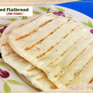 grilled flatbreads on a plate