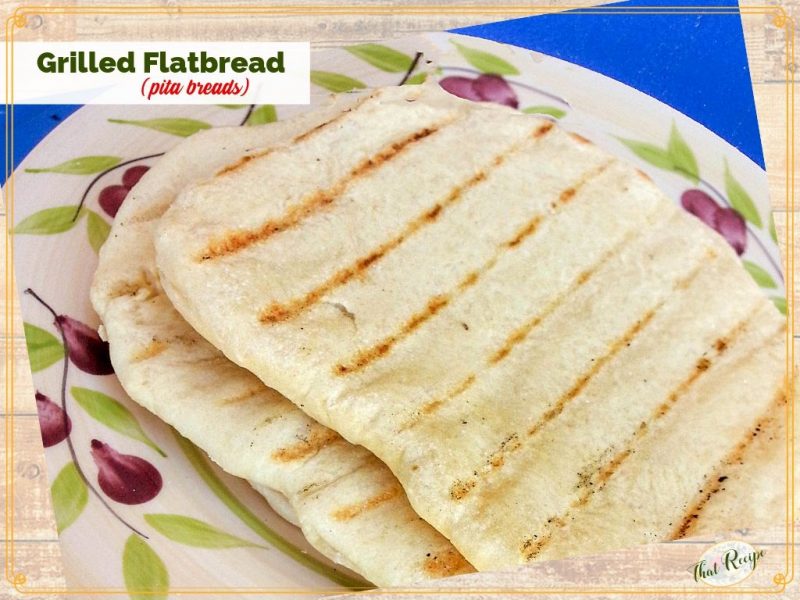 grilled flatbreads on a plate