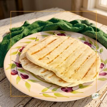 grilled flatbreads on a plate