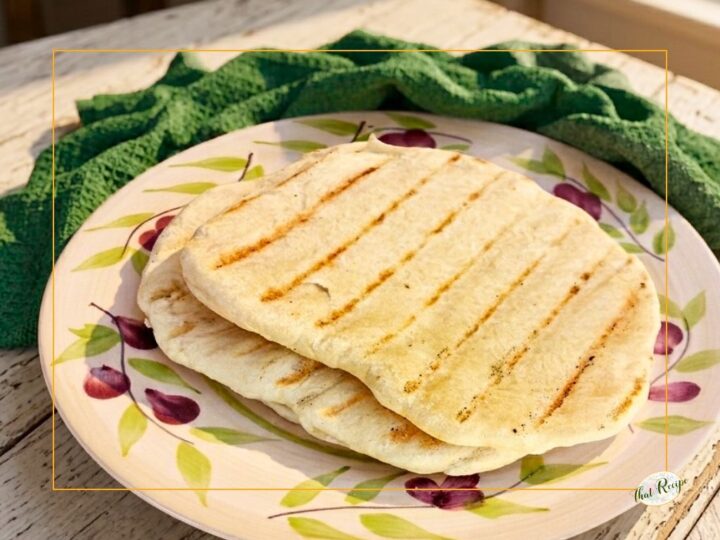 grilled flatbreads on a plate
