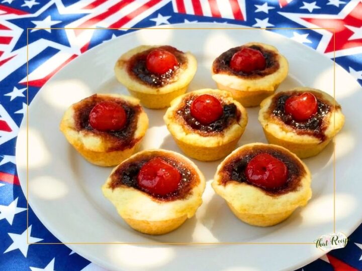 cherry blueberry cookie cups