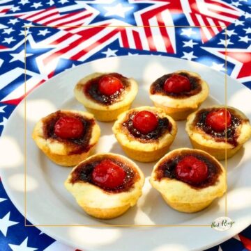 cherry blueberry cookie cups