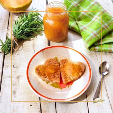 melon jam on toast