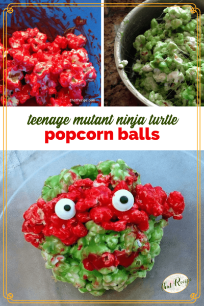 collage of teenage mutant ninja turtles popcorn balls
