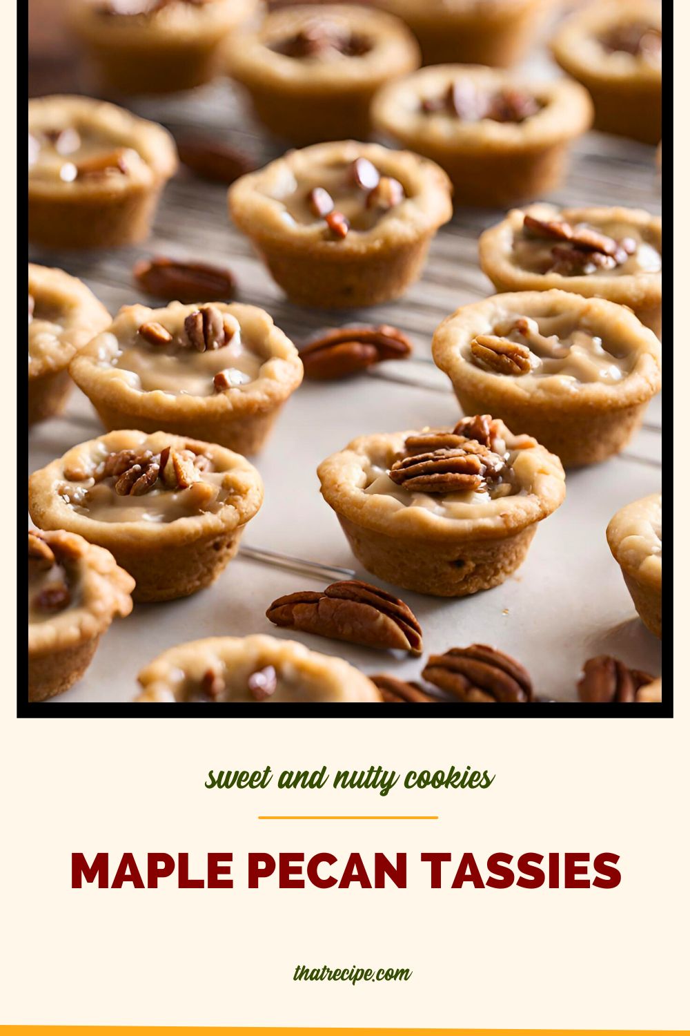 pecan maple tassies - mini pecan pie cookies