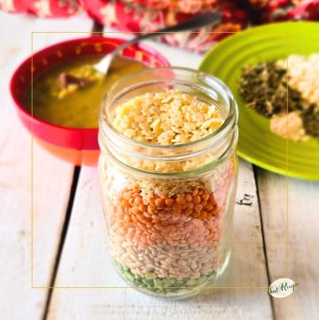 lentil soup mix in a jar
