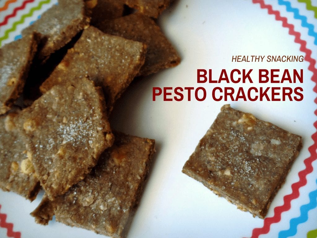 Black Bean Pesto crackers