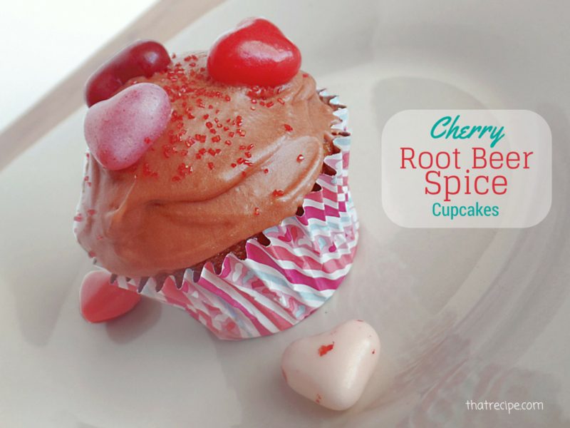 Cherry Root Beer Spice Cupcakes - thatrecipe.com