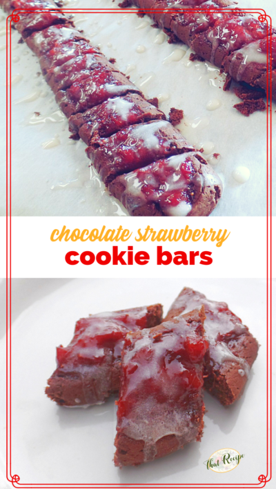 chocolate strawberry cookie bars