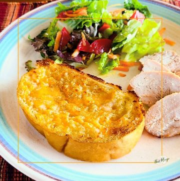 cheese bread on a plate