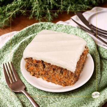 carrot cake with cream cheese frosting
