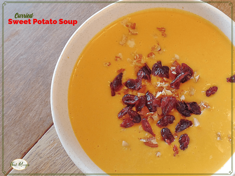 bowl of sweet potato soup