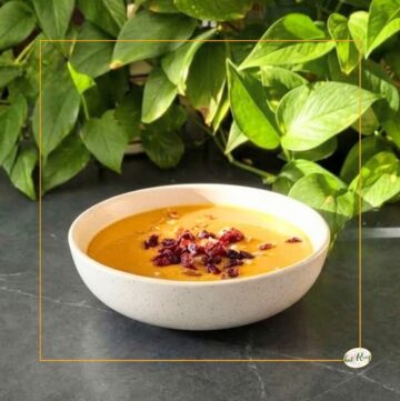 bowl of sweet potato soup
