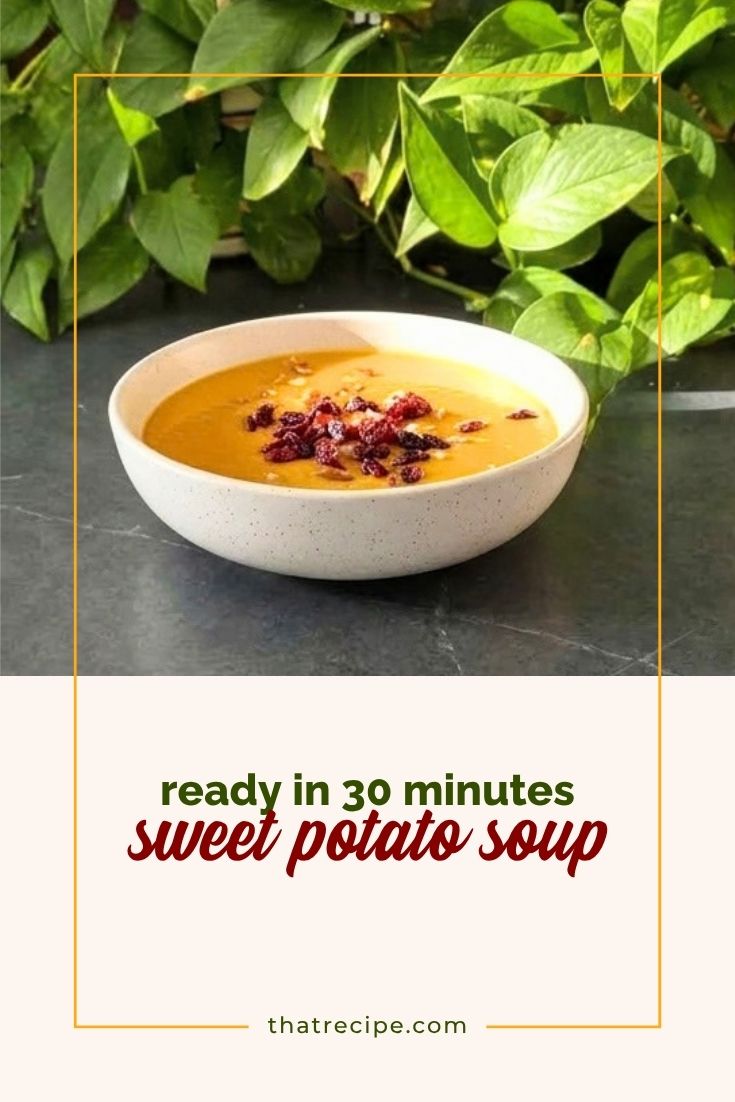 bowl of sweet potato soup