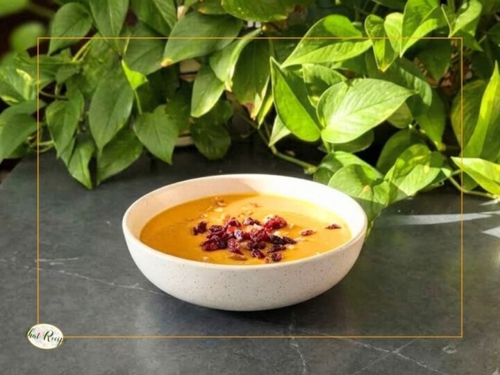 bowl of sweet potato soup
