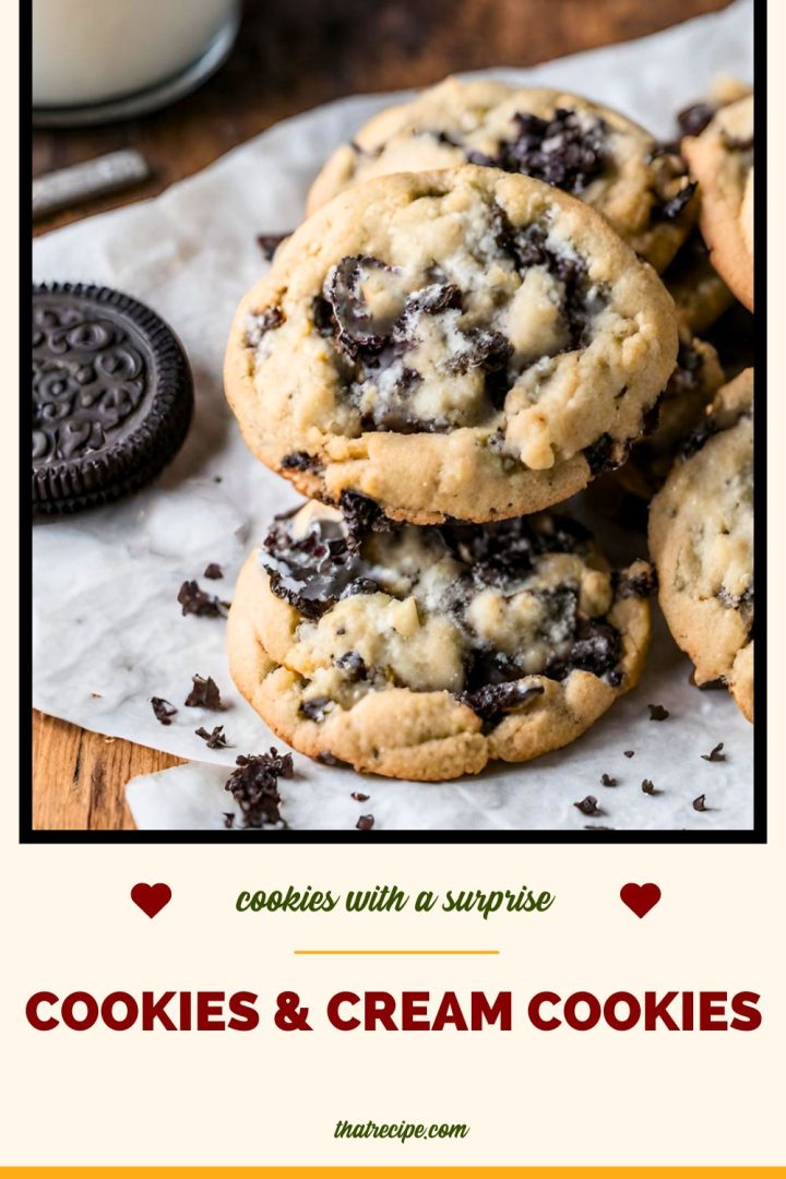 cookies and cream cookies on waxed paper on a table