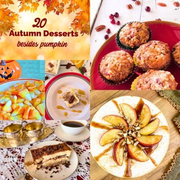 collage of Autumn desserts